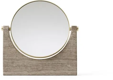 Audo Pepe Marmor Spegel Mässing/ Wood Grain Marmor